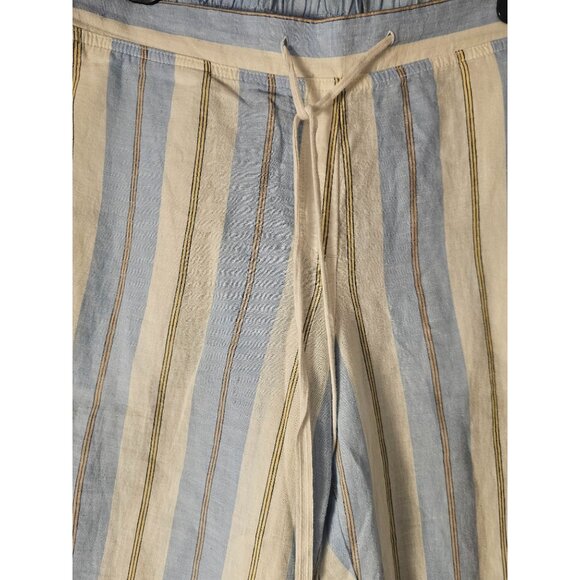Tommy Bahama Womens Striped Linen Blend Drawstring Pants Size 14 Resort Beachy - Picture 3 of 5